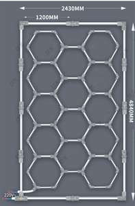 Rgb 6500k Led <span class=keywords><strong>Garage</strong></span> Lumière Hexagonal 14 Grille Plafond Détail Travail Travail Nid D'abeille LED Lumière pour Commercial Auto Show <span class=keywords><strong>Garage</strong></span> - Product Image 6