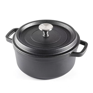 Utensilios de Cocina Precurados de <span class=keywords><strong>Hierro</strong></span> <span class=keywords><strong>Fundido</strong></span>, Cacerolas de 20/22/<span class=keywords><strong>24</strong></span>/26/28 <span class=keywords><strong>cm</strong></span>, <span class=keywords><strong>Olla</strong></span> Holandesa - Product Image 1