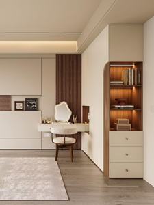 Système de garde-robe <span class=keywords><strong>en</strong></span> gros avec coiffeuse et porte coulissante, mobilier de chambre à coucher, ensembles de placards modulaires pour projets de rénovation de la maison - Product Image 5