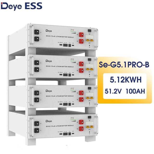 Deye Italia CEI 0-21 Deye SE-G5.1Pro-B Battery 5KWH 48V100Ah Deye Energy Storage Battery for Home