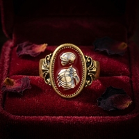 Bague Vintage Dark Souls 3, Style Européen et Américain, Dragon, en Alliage, Cadeau Unisexe pour Anniversaire de Mariage ou Fête