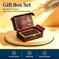 Boîte d'emballage pour chocolat personnalisée OEM ODM avec logo, boîte cadeau en carton ondulé de luxe pour chocolat et confiserie
