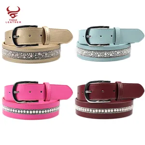 Skinny Faux Leather Waist Belts With Alloy Pin Belt Buckle Designer PU Leather Studded Belt Straps For Women Pants Dresses