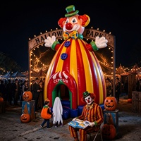 Tente gonflable d'Halloween en forme de clown de cirque personnalisée, 4 m/13 pi, décoration gonflable d'Halloween, gonflable géant d'Halloween