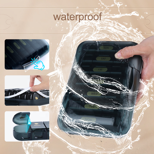 Gujia Portapillole Da Viaggio, Organizador <span class=keywords><strong>de</strong></span> Pastillas Semanal con 28 Compartimentos, Tapa Abatible <span class=keywords><strong>de</strong></span> PP y ABS, Ecológico, para Uso Semanal, <span class=keywords><strong>de</strong></span> Silicona - Product Image 3