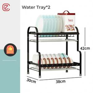 Escurridor de Platos Metálico de Alta Calidad, Organizador de Accesorios de Cocina, Estante para Almacenamiento de Platos y Tazones - Product Image 5