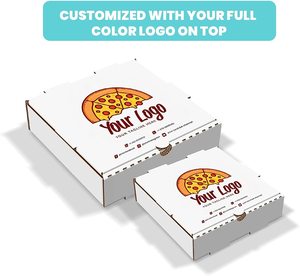 Scatole per Pizza da Asporto in Cartone Ondulato Kraft con Stampa Logo Personalizzata, 10 12 16 18 Pollici, Direttamente dalla Fabbrica - Product Image 3