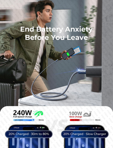 Cable de Carga para iPhone 17, 240W, USB C a USB C, Cable <span class=keywords><strong>Tipo</strong></span> C, Carga Rápida, Cable USBC para iPhone 17, 16, 15, 13 Pro Max - Product Image 4