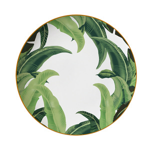 Juego de Vajilla de Porcelana Ecológica de Lujo con Incrustaciones Doradas de Hoja de Plátano para Bodas, Hoteles y Restaurantes, Incluye Juego de Tazas - Product Image 4