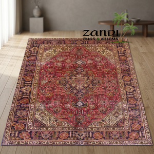Tapis en laine et coton fait main de Tabriz avec un design classique noué à la main pour la décoration du sol de la maison ou du bureau - Product Image 3