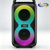 Haut-parleur portable Bluetooth RVB avec lumière disco, subwoofer pour danse en extérieur, stéréo sans fil, audio de bureau, grand volume, basses puissantes