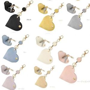 Stretchable Reel <b>Key</b> Holder Heart Keyring Car <b>Key</b> Wrap Portable Leather Pendant Motorcycle <b>Key</b> Storage - Product Image 4