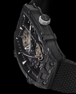 Luxury Men's Ultra-Light 38g 47mm Carbon Fiber Skeleton Flying Tourbillon Mechanical <b>Watch</b> with Oval <b>Case</b> Pointer Dial Display - Product Image 2