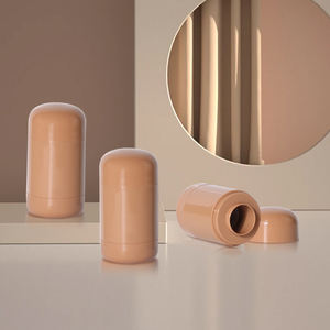 Nouveau matériel d'emballage de bâton de crème de blush de <span class=keywords><strong>poche</strong></span> à double usage pour les lèvres et les joues 5.3g Tube de rouge à lèvres rotatif Tube brun <span class=keywords><strong>vide</strong></span> - Product Image 2