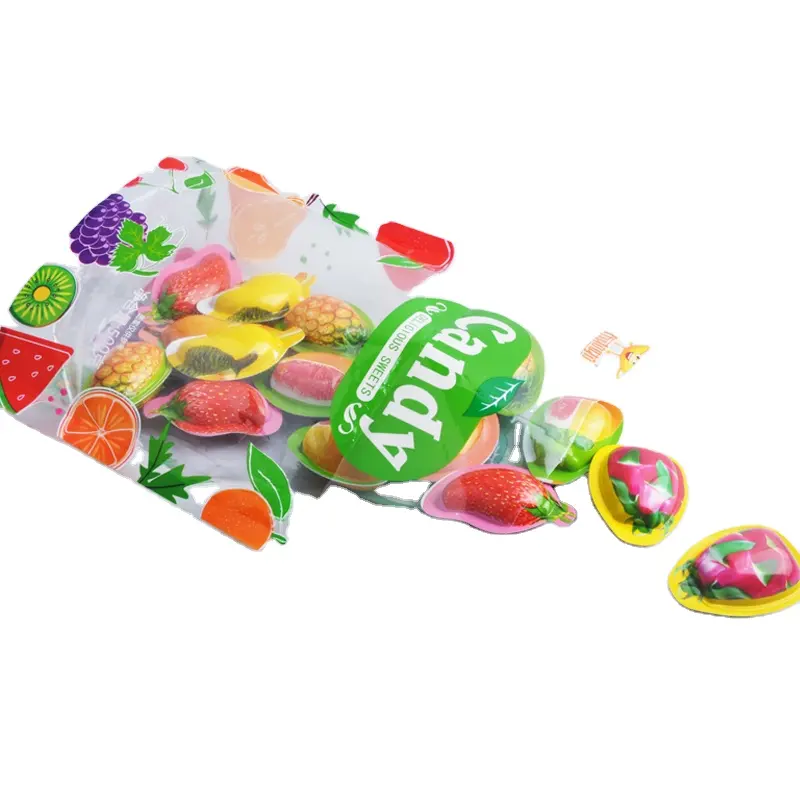 Toptan harcamaları şeker Gummies meyve şekli tatlı helal renkli çocuk aperatifler mermi Gummies