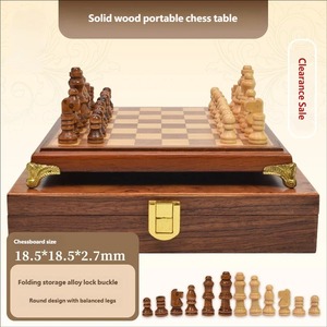 Set di <span class=keywords><strong>Scacchi</strong></span> in Legno Miniaturizzato ad Alta Resistenza, Design Moderno e Leggero per Bambini, <span class=keywords><strong>Principianti</strong></span>, Viaggi e Incontri Sociali - Product Image 6