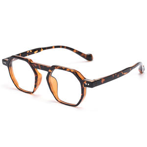 Gafas ópticas rectangulares de lujo con luz anti-azul para mujeres y hombres, gafas clásicas de acetato para reuniones de lectura - Product Image 5