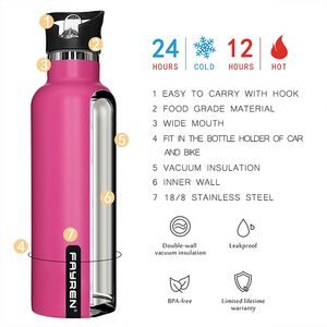 Botella deportiva de acero inoxidable <span class=keywords><strong>18</strong></span>/8 con aislamiento <span class=keywords><strong>al</strong></span> vacío de doble pared <span class=keywords><strong>al</strong></span> por mayor de fábrica con asa y tapa de plá - Product Image 5