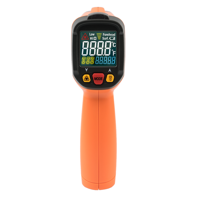PEAKMETER PM6530C Digital Infrared Laser Thermometer Non-contact Industrial Temperature Meter Gun Backlight Color Screen