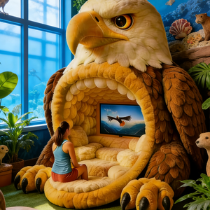 Sofá Gigante en Forma de Águila, Creativo, para Sala de Estar, Sillón Individual de Peluche Suave, Mueble Decorativo, Sofá <span class=keywords><strong>Cama</strong></span> - Product Image 5