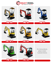 Mini-excavatrice sur chenilles hydraulique ME 0.8t 1.6t 1.8t 2.5t, machine agricole, avec moteur EPA Euro 5