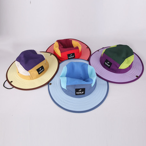 Alta calidad al aire libre senderismo ancho Bim Boonie sombrero de pesca gorra de pescador personalizado todo estampado sombrero de cubo con cuerda - Product Image 3