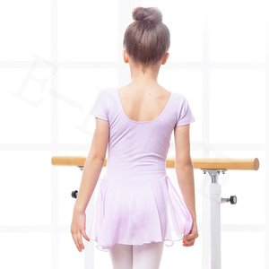 B8001 Venta al por mayor Baile Algodón Manga corta Leotardo Falda de gasa Vestidos de <span class=keywords><strong>Ballet</strong></span> para niñas - Product Image 2