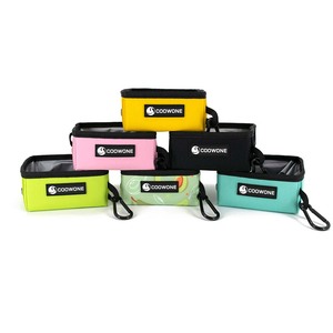 Custom portatile pieghevole Pet ciotola impermeabile cibo per cani contenitore per piccoli animali sostenibile Design arrotondato per il campeggio - Product Image 1