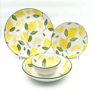 Assiettes en porcelaine design citron ménage assiettes en céramique vaisselle nordique - Product Image 2