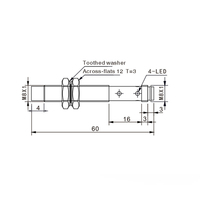Sensor Inductivo TRN08-02PO-E1, Montaje con Tornillos, Detección de Metales, Salida NPN/PNP