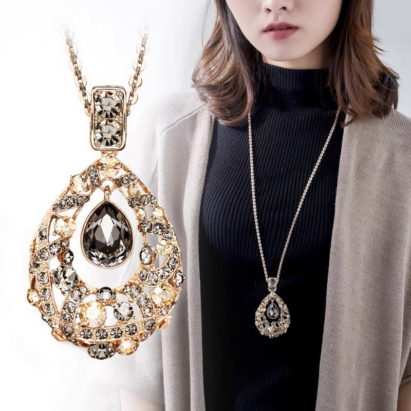 375 Champagne Gold Teardrop Necklace