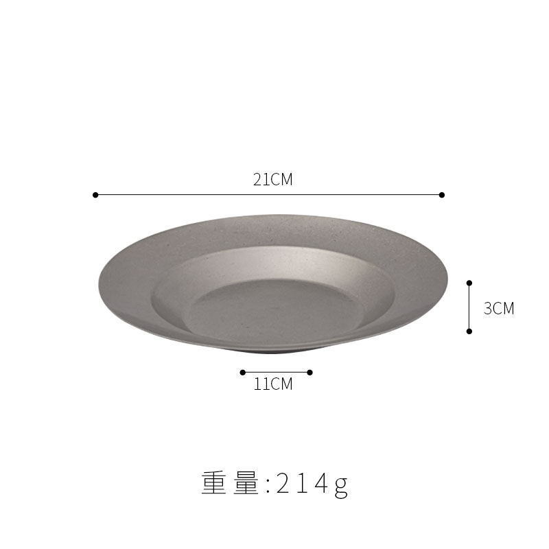 Plato llano redondo de 21 cm (estilo retro)