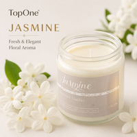 Bougie en verre givré de luxe, parfumée à la lavande, au jasmin et à la vanille, huile essentielle naturelle, bougie à la cire de soja pour commande OEM/ODM
