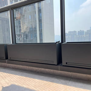 <span class=keywords><strong>Bac</strong></span> à <span class=keywords><strong>fleurs</strong></span> métallique d'extérieur et d'intérieur avec plateau <span class=keywords><strong>de</strong></span> récupération d'eau <span class=keywords><strong>pour</strong></span> la plantation sur <span class=keywords><strong>terrasse</strong></span>, en fer forgé et acier inoxydable - Product Image 3