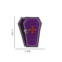 En gros, patchs thermocollants d'Halloween sur le thème de la sorcellerie (citrouille, chauve-souris, sorcière, vampire), appliques adhésives pour la décoration de vêtements de fêtes