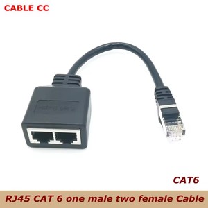 Distributeur de câbles réseau à huit cœurs un point deux adaptateur prolongateur de réseau CAT6 / CAT5 RJ45 simultané <span class=keywords><strong>Internet</strong></span> IPTV broadban - Product Image 1
