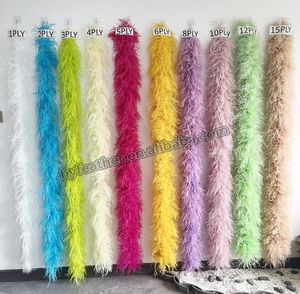 Bufanda blanca barata Boa de plumas de avestruz para mujer, fiesta en casa, boda, decoración de Navidad, ropa artesanal Diy, disfraz, vestido de baile, accesorios - Product Image 5