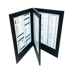 4 विचार 3 पैनल नेतृत्व वाला मेनू कवर रेस्तरां के नेतृत्व वाले मेनू धारक के लिए लाल क्रोकोडाइल-पैटर्न्ड चमड़े को अनुकूलित करता है - Product Image 3