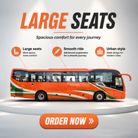 Autocar de tourisme de luxe Guangtong 12m, neuf, diesel, Cummins, transmission automatique, 50 places, Euro 6, conduite à droite