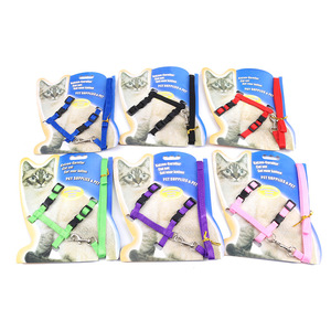Collier de chat réglable pour chats, ceinture en Nylon, corde de sécurité, laisses lapin chaton Kedi harnais ensemble de laisses - Product Image 6