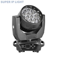 285W 19 pièces 15W 4-en-1 LED 8 ° -58 °   Zoom 16Bit Pan Tilt RDM Artnet Wireless DMX RGBW Zoom Wash Moving Head Light