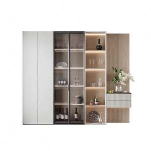 Aparador de Madera de Estilo Moderno con 2 Puertas, Estantes Abiertos, Amplio Espacio de Almacenamiento, Multifuncional, Decoración para Comedor, Muebles para el Hogar, Sala de Estar - Product Image 5