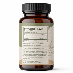 Ashwagandha biologique de haute qualité 1500 mg, comprimés premium KSM-66 antioxydants, sans gluten, végétaliens, pour hommes et femmes - Product Image 6
