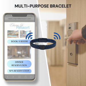 <span class=keywords><strong>NFC</strong></span> Moderne Kokosnootschaal Armband Lederen Magnetische Sluiting 13.56MHz RFID Toegangscontrole Slimme Business Armband OEM/ODM Cadeaus - Product Image 4