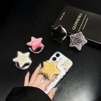 Support de téléphone magnétique en plastique ABS en forme d'étoile 3D avec support de bureau et design pliable réglable pour filles