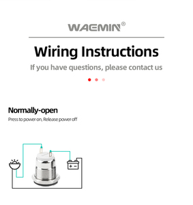 12mm IP65 impermeable 1NO cabeza plana interruptores de botón momentáneos terminales de 2 pines de Metal para electrodomésticos - Product Image 5
