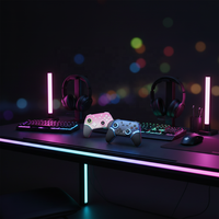 Manette de jeu sans fil BT 2.4GHz pour téléphone mobile, joystick avec lumière RGB, moteur de vibration, bouton turbo pour Android/iOS/PC, Gamepad X9