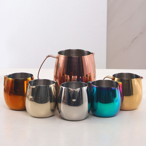 Montalatte a Tamburo in Acciaio Inossidabile con Manico, per Caffè e <span class=keywords><strong>Latte</strong></span>, Strumento Specifico per Caffè, Montalatte per <span class=keywords><strong>Latte</strong></span> Macchiato - Product Image 6