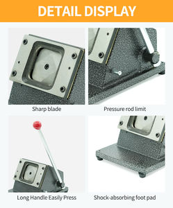 شارة مربعة ، مغناطيس زر يدوي ، قاطع - Product Image 3