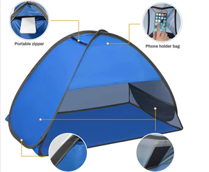 Carpa de Playa <span class=keywords><strong>Mini</strong></span> Automática Portátil, Plegable, Ligera, con Protección Solar para Acampar en Verano, Impermeable, de Poliéster - Product Image 6